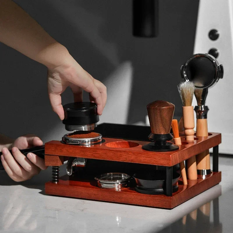 Spring Coffee Tamper Holder wi - đánh giá và giá Coffee Knock Box