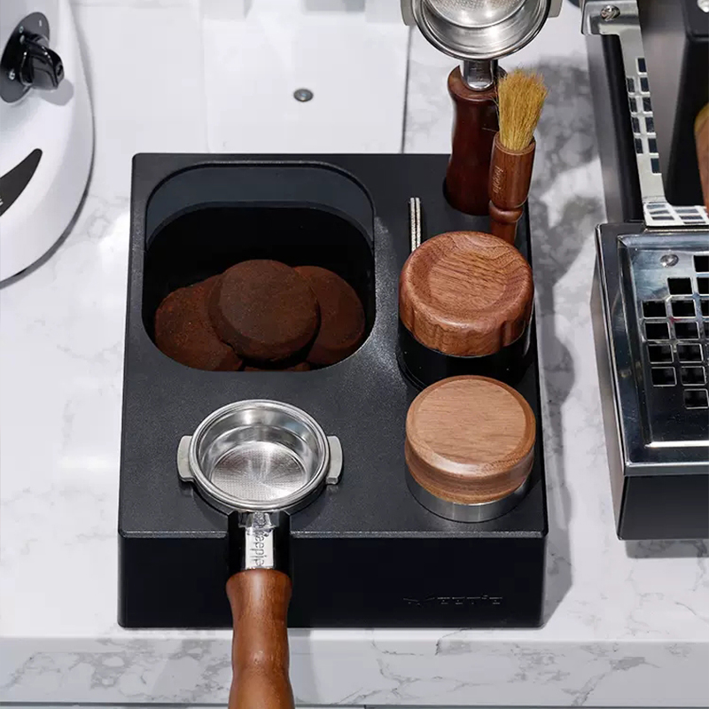 Coffee Tamper Station Mat Stan - đánh giá và giá Coffee Knock Box